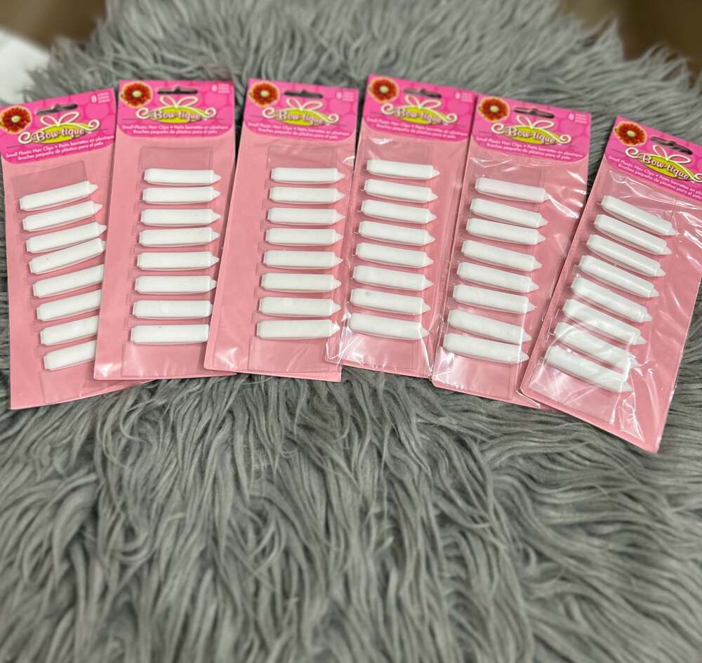 Bow-tique Small Plastic Hair Clips (8-Pack, 6 Sets) - Picture 2 of 3